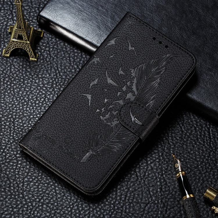 Litchi Texture Feather Embossing Pattern Horizontal Flip Leather Case with Holder & Card Slots & Wallet & Photo Frame & Lanyard, For Samsung Galaxy A22 4G, For Samsung Galaxy A22 5G, For Samsung Galaxy A82 5G, For Samsung Galaxy S21 FE