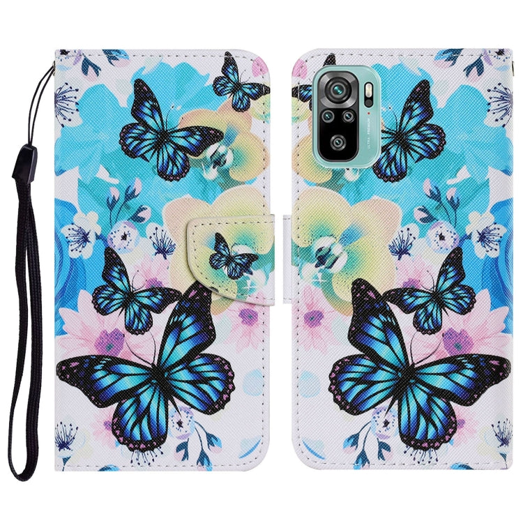 Coloured Drawing Pattern Horizontal Flip PU Leather Case with Holder & Card Slots & Wallet & Lanyard, For Xiaomi Redmi Note 10 4G, For Xiaomi Redmi Note 9T, For Xiaomi Redmi Note 10 Pro