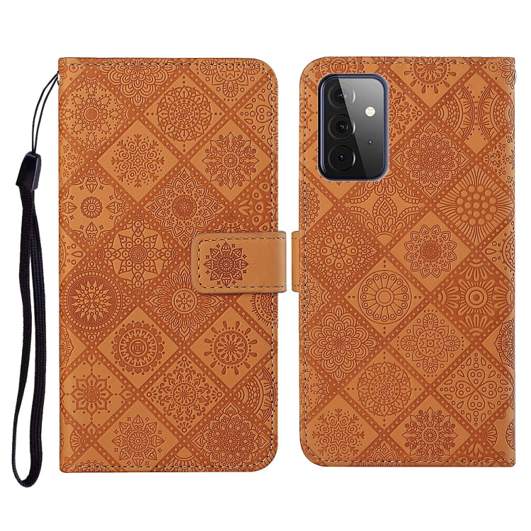 Ethnic Style Embossed Pattern Horizontal Flip Leather Case with Holder & Card Slots & Wallet & Lanyard, For Samsung Galaxy S21 FE, For Samsung Galaxy A52 5G / 4G, For Samsung Galaxy A72 5G / 4G, For Samsung Galaxy A22  4G, For Samsung Galaxy A22  5G   ...