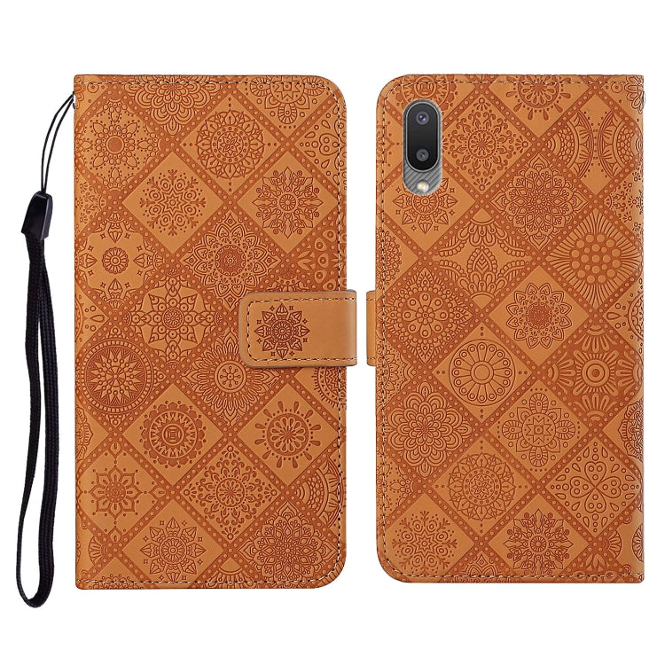 Ethnic Style Embossed Pattern Horizontal Flip Leather Case with Holder & Card Slots & Wallet & Lanyard, For Samsung Galaxy A02, For Samsung Galaxy A02s EU Version