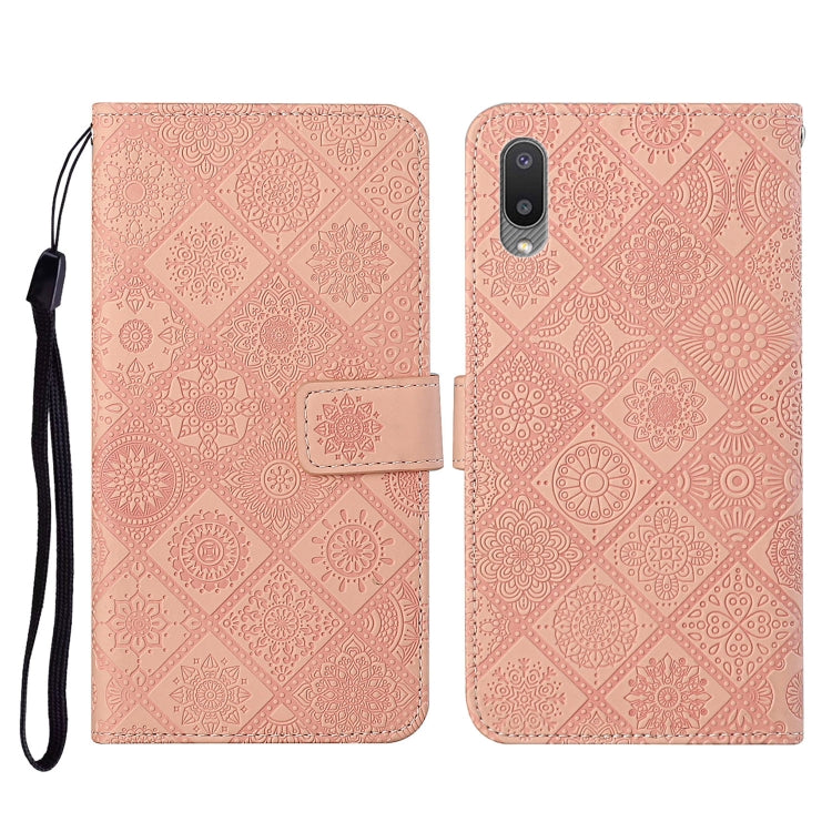 Ethnic Style Embossed Pattern Horizontal Flip Leather Case with Holder & Card Slots & Wallet & Lanyard, For Samsung Galaxy A02, For Samsung Galaxy A02s EU Version