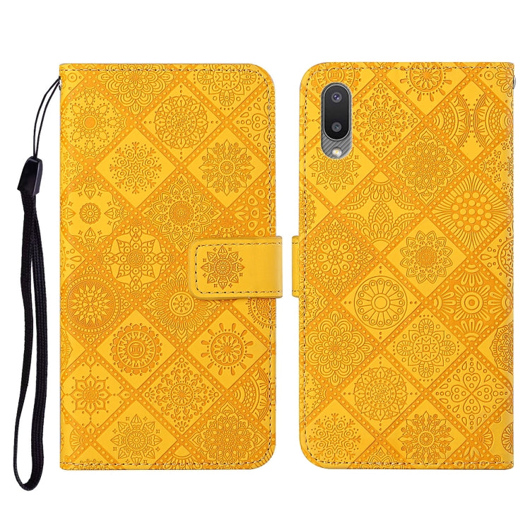 Ethnic Style Embossed Pattern Horizontal Flip Leather Case with Holder & Card Slots & Wallet & Lanyard, For Samsung Galaxy A02, For Samsung Galaxy A02s EU Version
