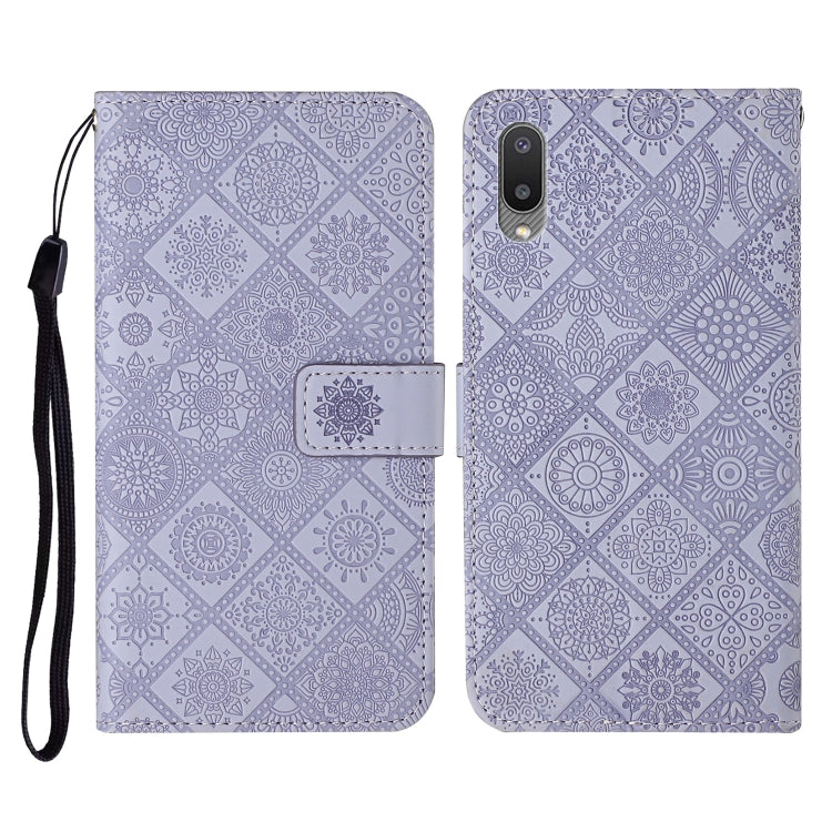Ethnic Style Embossed Pattern Horizontal Flip Leather Case with Holder & Card Slots & Wallet & Lanyard, For Samsung Galaxy A02, For Samsung Galaxy A02s EU Version