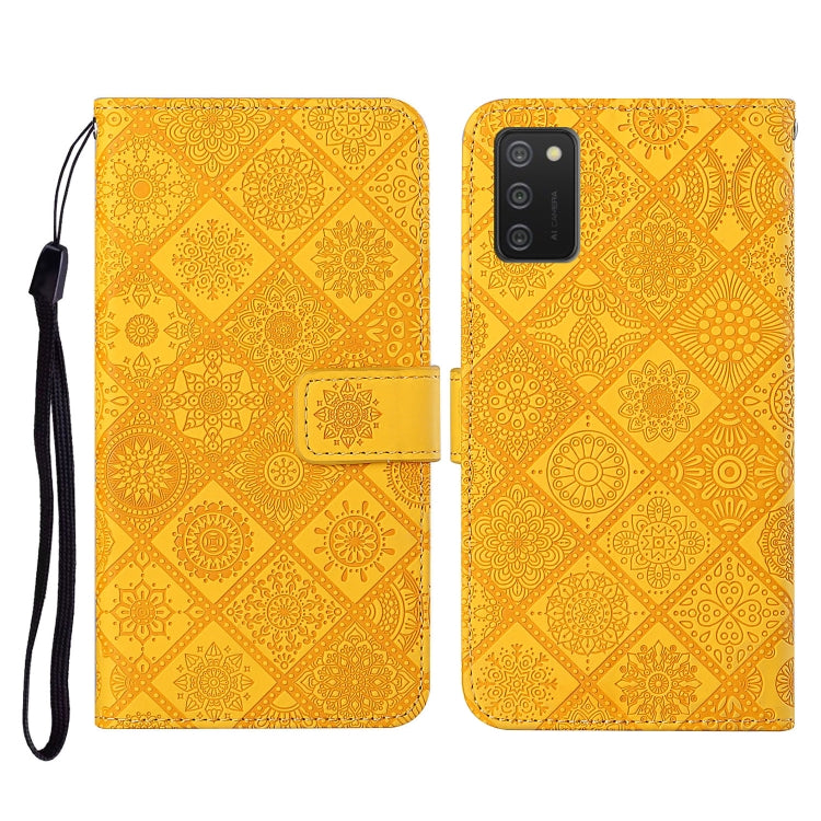 Ethnic Style Embossed Pattern Horizontal Flip Leather Case with Holder & Card Slots & Wallet & Lanyard, For Samsung Galaxy A02, For Samsung Galaxy A02s EU Version