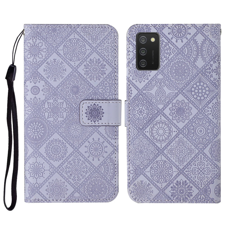Ethnic Style Embossed Pattern Horizontal Flip Leather Case with Holder & Card Slots & Wallet & Lanyard, For Samsung Galaxy A02, For Samsung Galaxy A02s EU Version