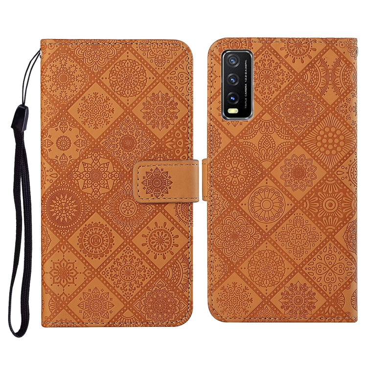 Ethnic Style Embossed Pattern Horizontal Flip Leather Case with Holder & Card Slots & Wallet & Lanyard, For Samsung Galaxy A32  5G, For Xiaomi Redmi Note 10 4G, For Xiaomi Redmi Note 10 Pro, For Xiaomi Redmi 9T, For Xiaomi Redmi Note 9T, For vivo Y20