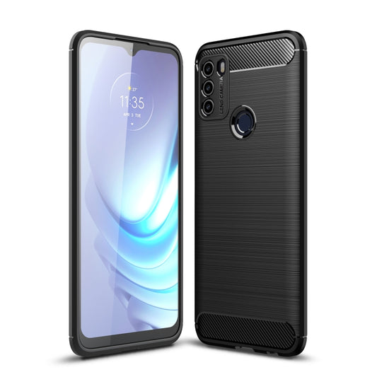Brushed Texture Carbon Fiber TPU Case, For Motorola Moto G50, For Motorola Moto G60