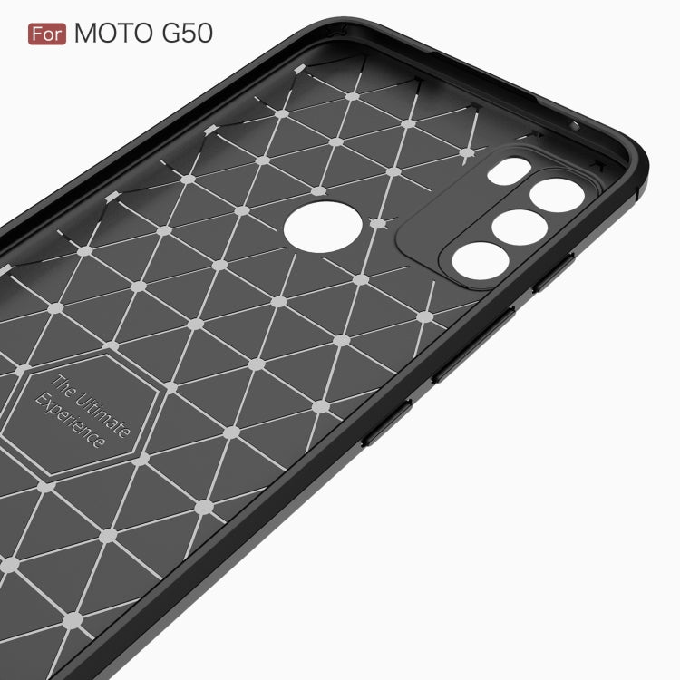 Brushed Texture Carbon Fiber TPU Case, For Motorola Moto G50, For Motorola Moto G60