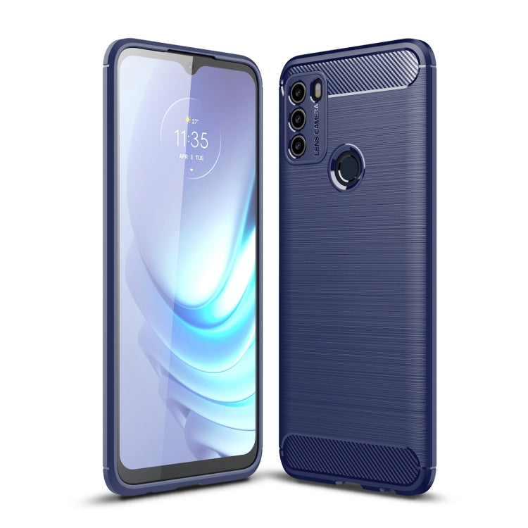 Brushed Texture Carbon Fiber TPU Case, For Motorola Moto G50, For Motorola Moto G60