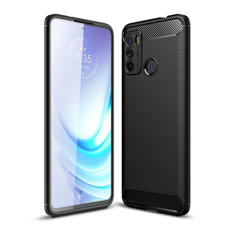 Brushed Texture Carbon Fiber TPU Case, For Motorola Moto G50, For Motorola Moto G60
