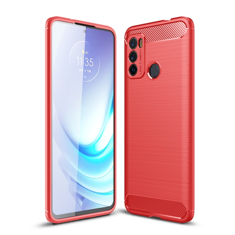 Brushed Texture Carbon Fiber TPU Case, For Motorola Moto G50, For Motorola Moto G60