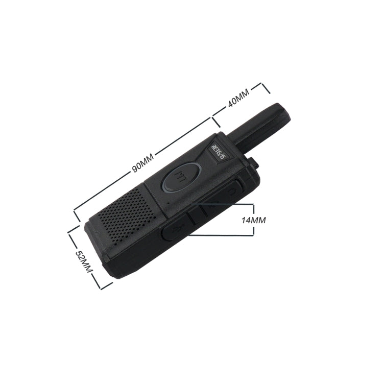 1 Pair RETEVIS RT18 16CHS FRS Dual PTT Handheld Walkie Talkie, US Plug, RT18, US Plug