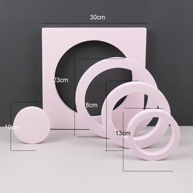 Geometric Cube Solid Color Photography Photo Background Table Shooting Foam Props, Round Combo Kits, 18 x 2cm Hexagon, 2 x Triangles Combo Kits, Cuboid Door Combo Kits
