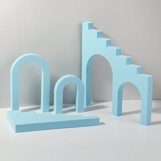 Geometric Cube Solid Color Photography Photo Background Table Shooting Foam Props, Ladder Combo Kits, 2 x Door Combo Kits, Cuboid Doo, 10 x 6cm Cylinder, 7.6 x 6cm Cylinder, Round Combo Kits, 18 x 2cm Hexagon, 2 x Triangles Combo Kits