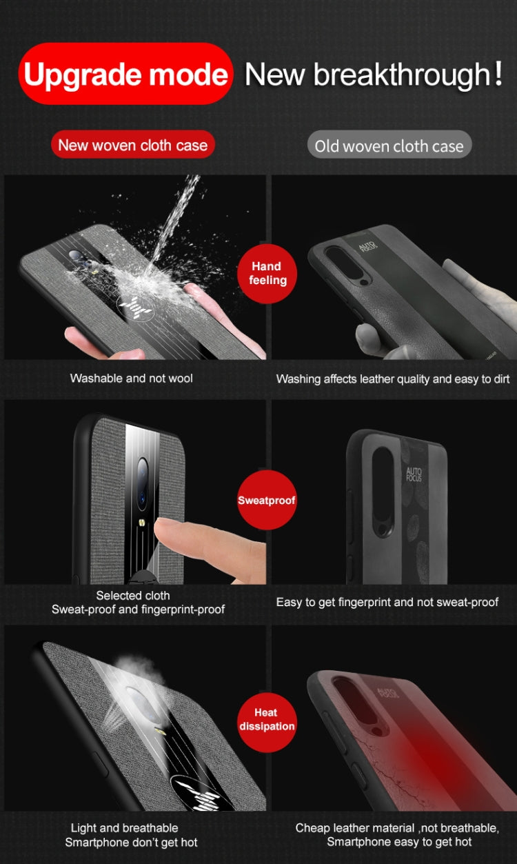 XINLI Stitching Cloth Textue Shockproof TPU Protective Case with Ring Holder, For OPPO Realme X / K3, For OPPO Realme X Lite, For OPPO Reno, For OPPO Reno 2, For OPPO Reno Z