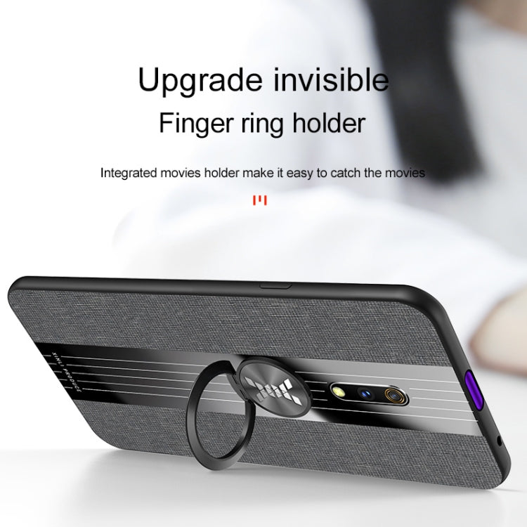 XINLI Stitching Cloth Textue Shockproof TPU Protective Case with Ring Holder, For OPPO Realme X / K3, For OPPO Realme X Lite, For OPPO Reno, For OPPO Reno 2, For OPPO Reno Z
