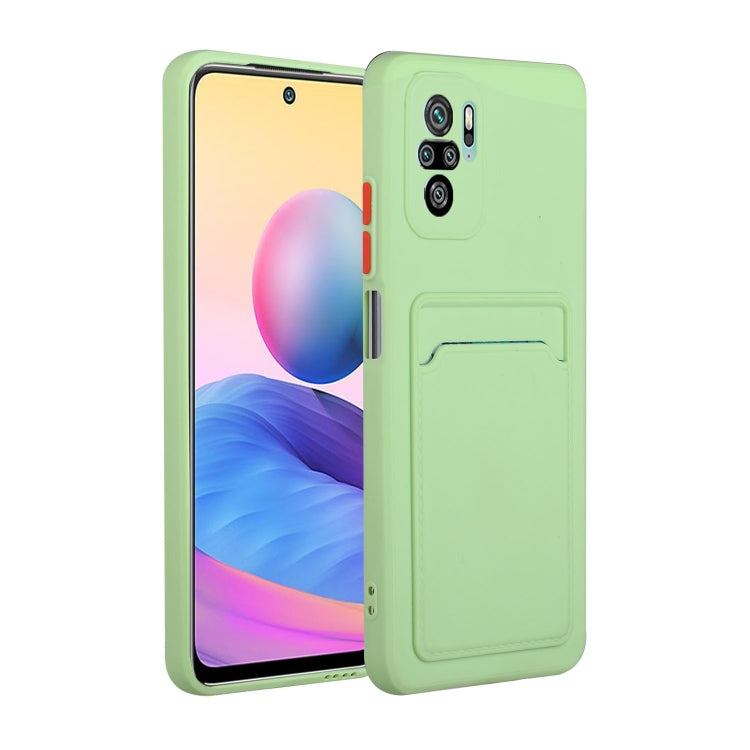 Card Slot Design Shockproof TPU Protective Case, For Xiaomi Redmi Note 10, For Xiaomi Redmi Note 10 5G, For Xiaomi Redmi Note 10 Pro