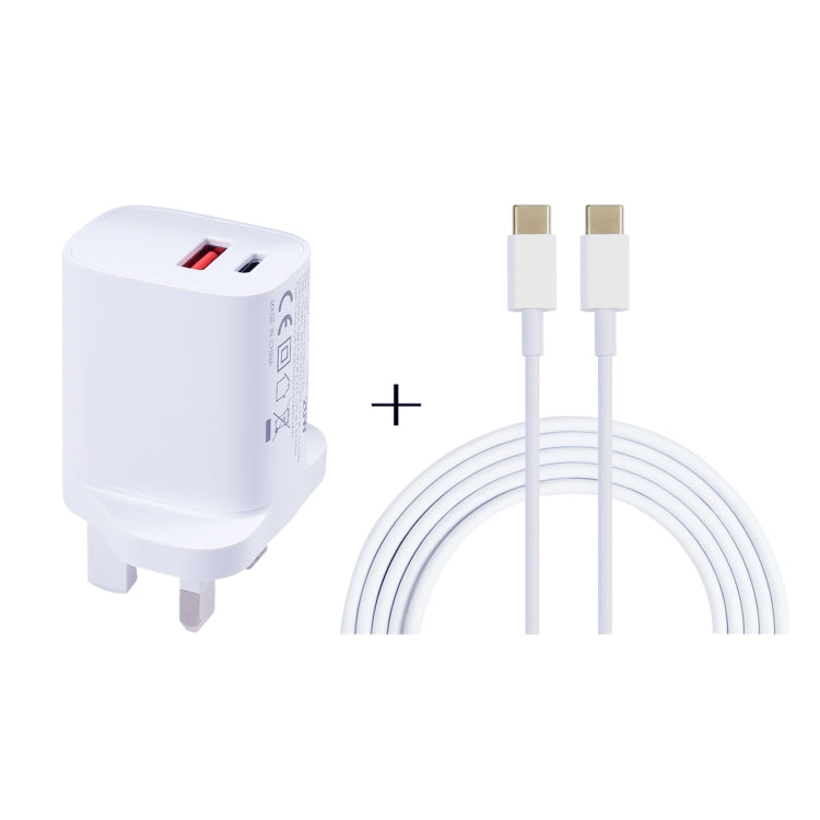 20W USB-C / Type-C + USB Ports Charger with 100W Type-C to Type-C Fast Charging Cable, 1m Type-C to Type-C, UK Plug, 1m Type-C to Type-C, US Plug, 1m Type-C to Type-C, EU Plug, 2m Type-C to Type-C, UK Plug, 2m Type-C to Type-C, US Plug                 ...
