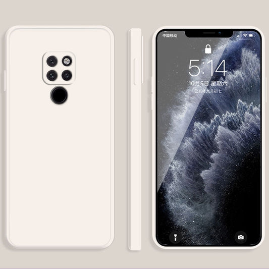 Solid Color Imitation Liquid Silicone Straight Edge Dropproof Full Coverage Protective Case, For Huawei Mate 20, For Huawei Mate 20 Pro, For Huawei Mate 30, For Huawei Mate 30 Pro, For Huawei nova 6 4G