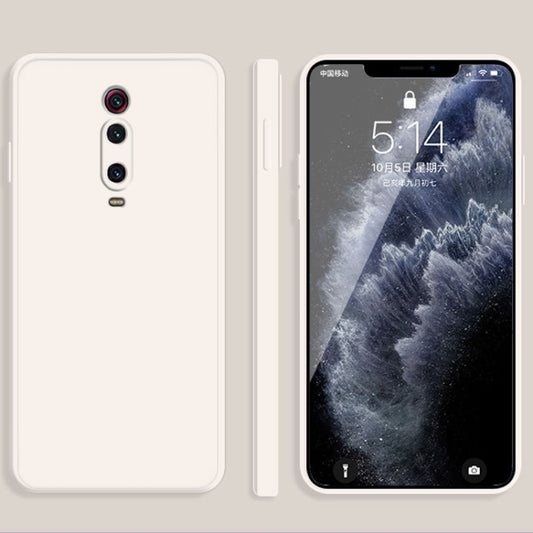 Solid Color Imitation Liquid Silicone Straight Edge Dropproof Full Coverage Protective Case, For Xiaomi Redmi K20, For Xiaomi Redmi Note 9 4G