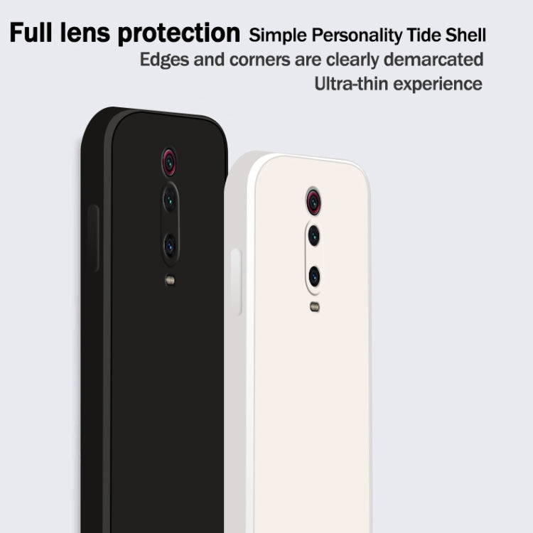 Solid Color Imitation Liquid Silicone Straight Edge Dropproof Full Coverage Protective Case, For Xiaomi Redmi K20, For Xiaomi Redmi Note 9 4G