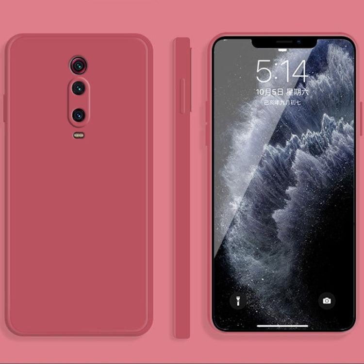 Solid Color Imitation Liquid Silicone Straight Edge Dropproof Full Coverage Protective Case, For Xiaomi Redmi K20, For Xiaomi Redmi Note 9 4G