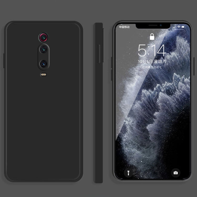 Solid Color Imitation Liquid Silicone Straight Edge Dropproof Full Coverage Protective Case, For Xiaomi Redmi K20, For Xiaomi Redmi Note 9 4G