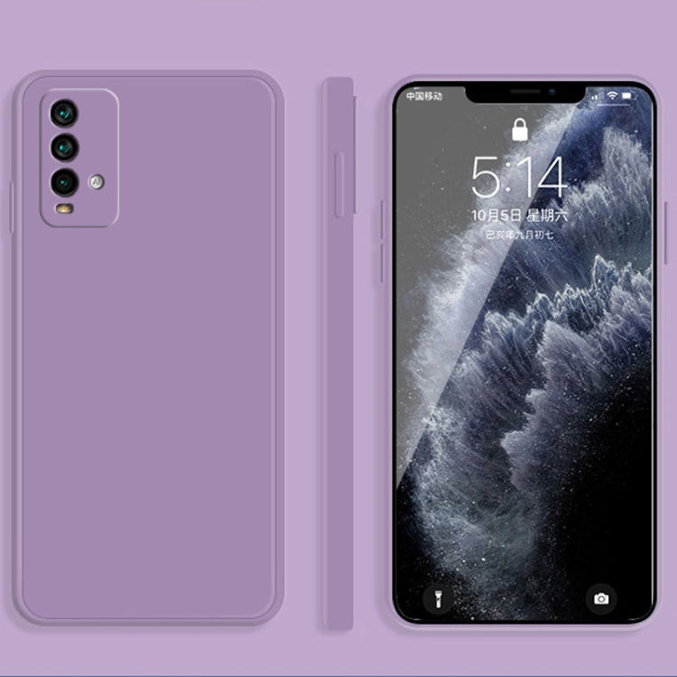 Solid Color Imitation Liquid Silicone Straight Edge Dropproof Full Coverage Protective Case, For Xiaomi Redmi K20, For Xiaomi Redmi Note 9 4G