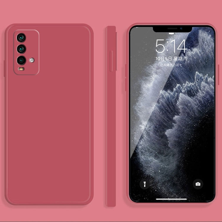 Solid Color Imitation Liquid Silicone Straight Edge Dropproof Full Coverage Protective Case, For Xiaomi Redmi K20, For Xiaomi Redmi Note 9 4G