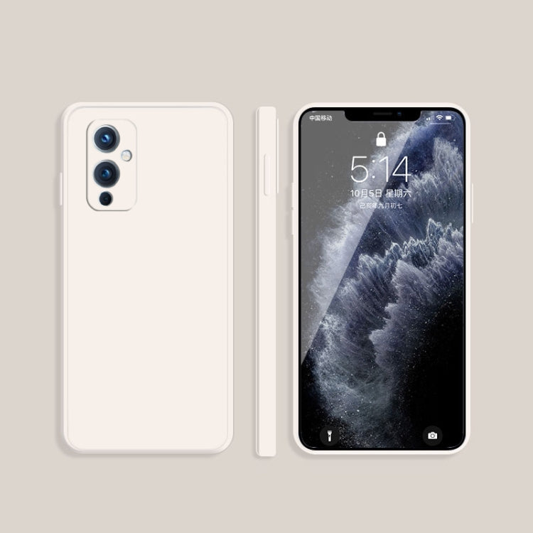 Solid Color Imitation Liquid Silicone Straight Edge Dropproof Full Coverage Protective Case, For OnePlus 9, For OnePlus 9 Pro
