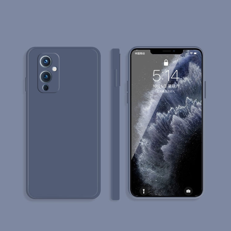 Solid Color Imitation Liquid Silicone Straight Edge Dropproof Full Coverage Protective Case, For OnePlus 9, For OnePlus 9 Pro