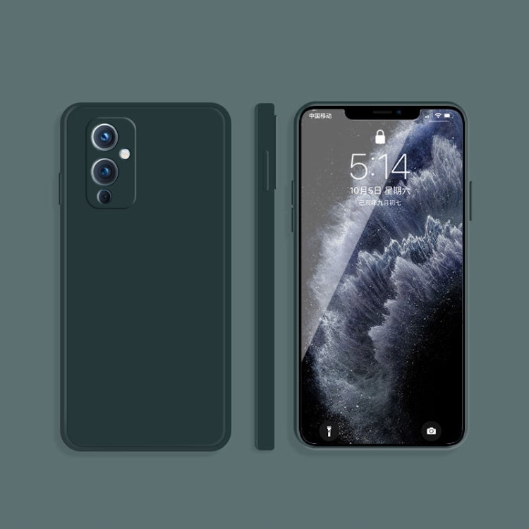 Solid Color Imitation Liquid Silicone Straight Edge Dropproof Full Coverage Protective Case, For OnePlus 9, For OnePlus 9 Pro