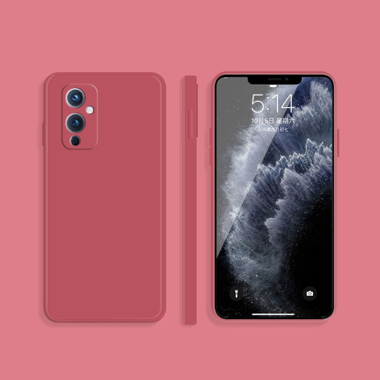 Solid Color Imitation Liquid Silicone Straight Edge Dropproof Full Coverage Protective Case, For OnePlus 9, For OnePlus 9 Pro