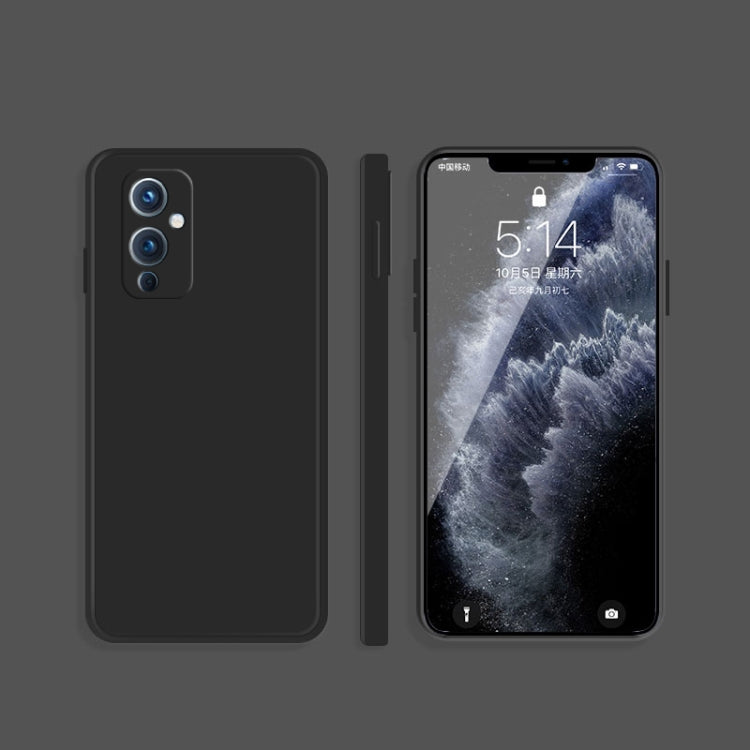 Solid Color Imitation Liquid Silicone Straight Edge Dropproof Full Coverage Protective Case, For OnePlus 9, For OnePlus 9 Pro