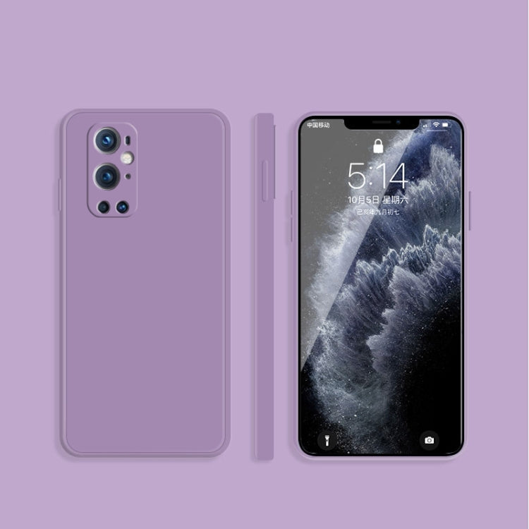 Solid Color Imitation Liquid Silicone Straight Edge Dropproof Full Coverage Protective Case, For OnePlus 9, For OnePlus 9 Pro