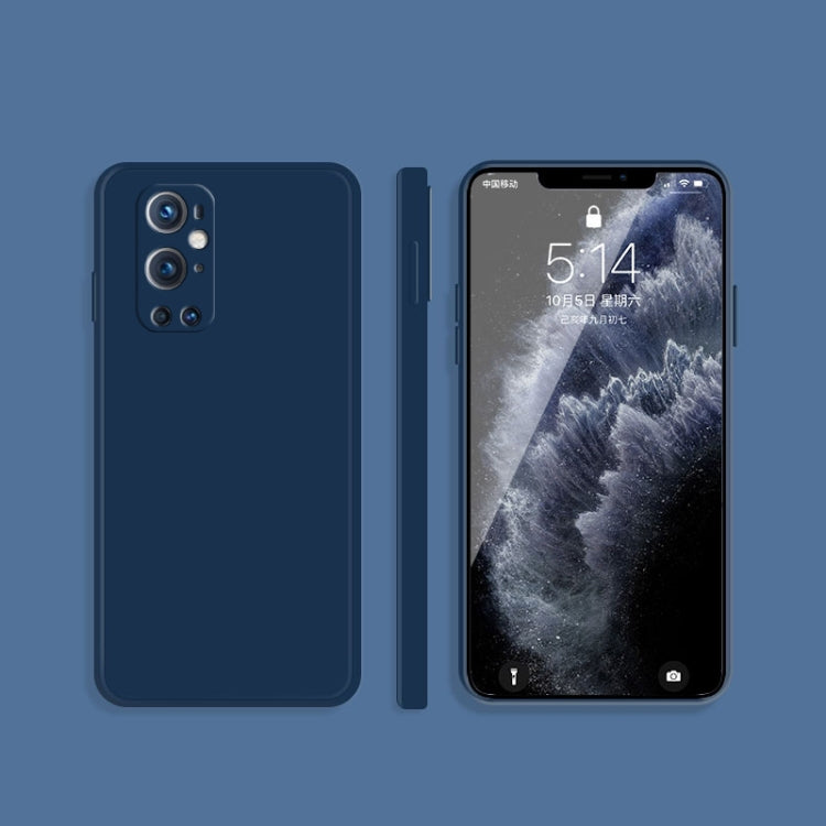 Solid Color Imitation Liquid Silicone Straight Edge Dropproof Full Coverage Protective Case, For OnePlus 9, For OnePlus 9 Pro
