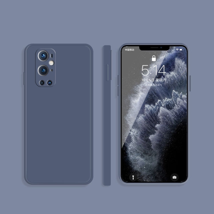 Solid Color Imitation Liquid Silicone Straight Edge Dropproof Full Coverage Protective Case, For OnePlus 9, For OnePlus 9 Pro