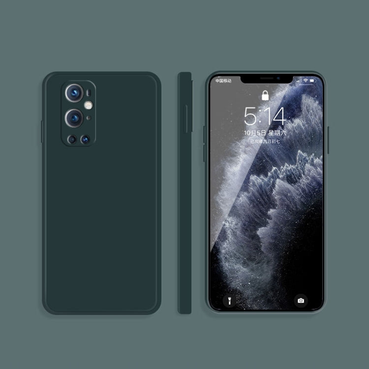 Solid Color Imitation Liquid Silicone Straight Edge Dropproof Full Coverage Protective Case, For OnePlus 9, For OnePlus 9 Pro