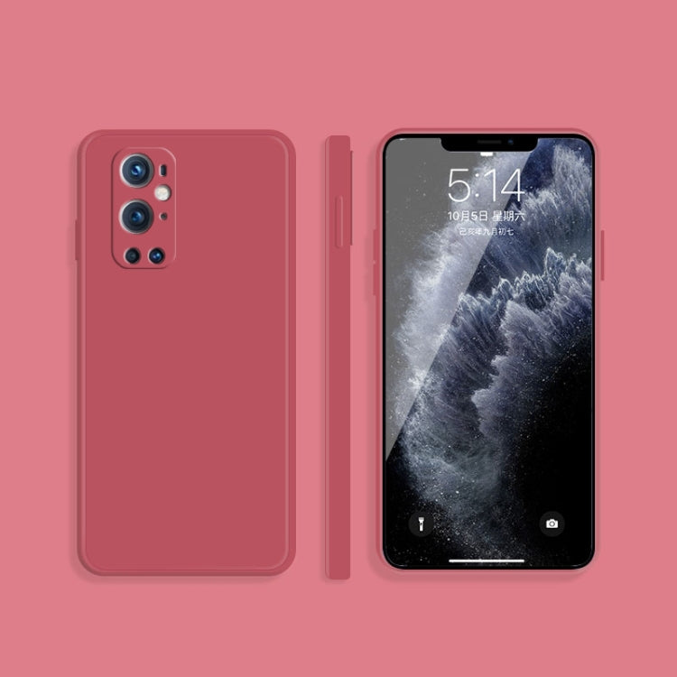 Solid Color Imitation Liquid Silicone Straight Edge Dropproof Full Coverage Protective Case, For OnePlus 9, For OnePlus 9 Pro