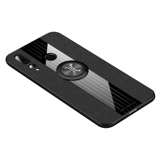 XINLI Stitching Cloth Textue Shockproof TPU Protective Case with Ring Holder, For Huawei nova 4, For Huawei nova 4e, For Huawei nova 5, For Huawei nova 5i, For Huawei nova 5i Pro, For Huawei P20, For Huawei P20 lite, For Huawei P20 Pro, For Huawei P30