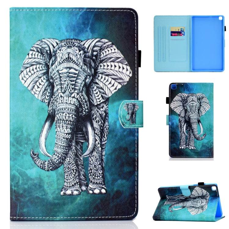 Coloured Drawing Stitching Horizontal Flip Leather Case with Holder & Card Slot, For Samsung Galaxy Tab A7 Lite 8.7 (2021) T220