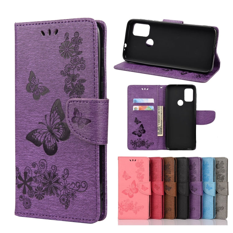Butterflies Embossing Horizontal Flip Leather Case with Holder & Card Slots & Wallet, For Motorola Moto G30, For Nokia 5.4, For Xiaomi Redmi Note 10 Pro, For Xiaomi Redmi Note 10 5G, For Xiaomi Redmi Note 10, For Xiaomi Poco F3
