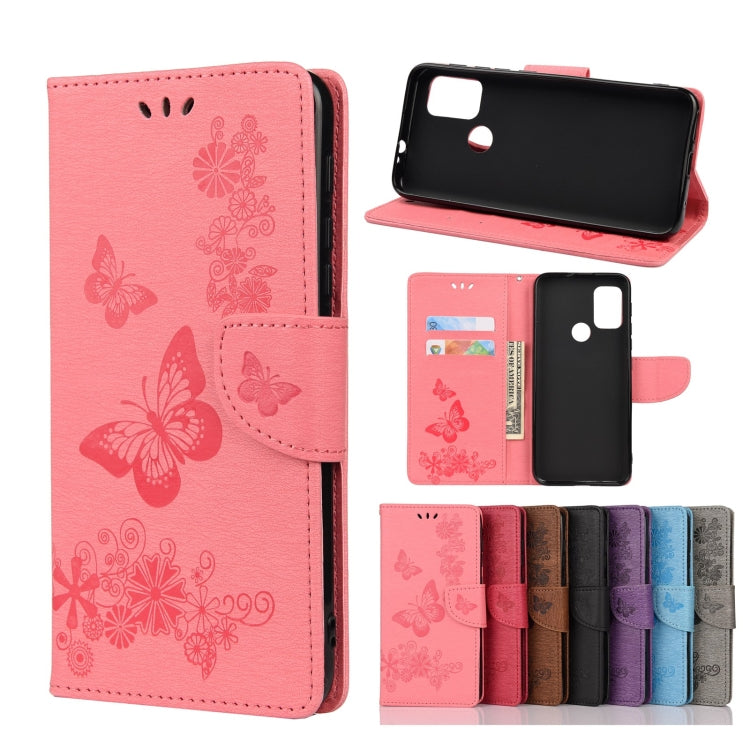 Butterflies Embossing Horizontal Flip Leather Case with Holder & Card Slots & Wallet, For Motorola Moto G30, For Nokia 5.4, For Xiaomi Redmi Note 10 Pro, For Xiaomi Redmi Note 10 5G, For Xiaomi Redmi Note 10, For Xiaomi Poco F3