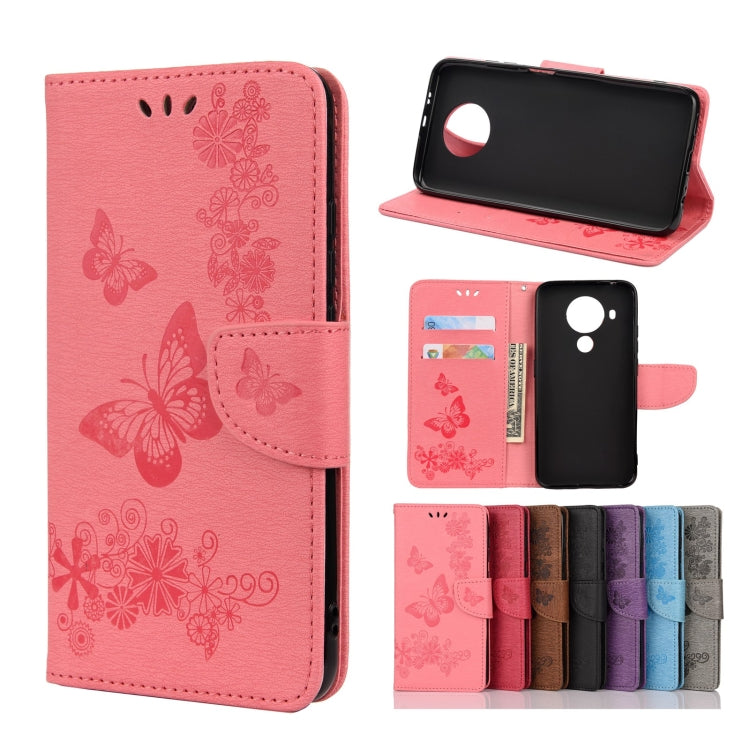Butterflies Embossing Horizontal Flip Leather Case with Holder & Card Slots & Wallet, For Motorola Moto G30, For Nokia 5.4, For Xiaomi Redmi Note 10 Pro, For Xiaomi Redmi Note 10 5G, For Xiaomi Redmi Note 10, For Xiaomi Poco F3