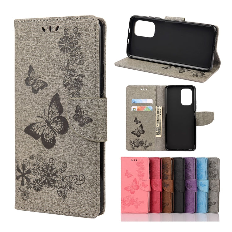Butterflies Embossing Horizontal Flip Leather Case with Holder & Card Slots & Wallet, For Motorola Moto G30, For Nokia 5.4, For Xiaomi Redmi Note 10 Pro, For Xiaomi Redmi Note 10 5G, For Xiaomi Redmi Note 10, For Xiaomi Poco F3