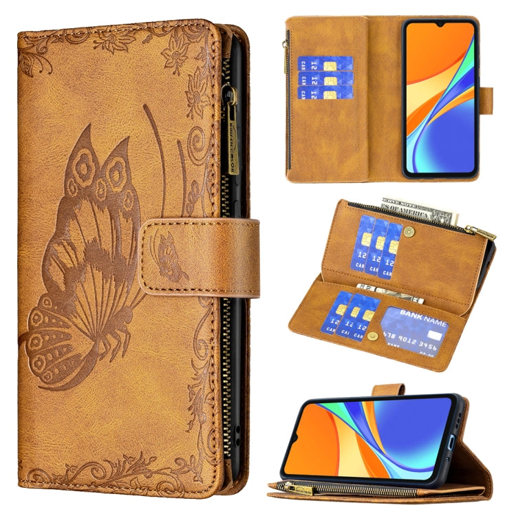 Flying Butterfly Embossing Pattern Zipper Horizontal Flip Leather Case with Holder & Card Slots & Wallet, For Xiaomi Redmi 9A, For Xiaomi Redmi 9C, For Xiaomi Redmi 9, For Xiaomi Redmi Note 10 Pro, For Xiaomi Redmi Note 9 Pro Max                       ...