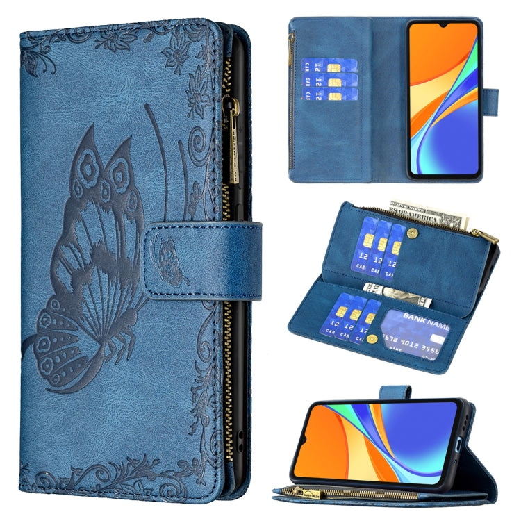 Flying Butterfly Embossing Pattern Zipper Horizontal Flip Leather Case with Holder & Card Slots & Wallet, For Xiaomi Redmi 9A, For Xiaomi Redmi 9C, For Xiaomi Redmi 9, For Xiaomi Redmi Note 10 Pro, For Xiaomi Redmi Note 9 Pro Max                       ...