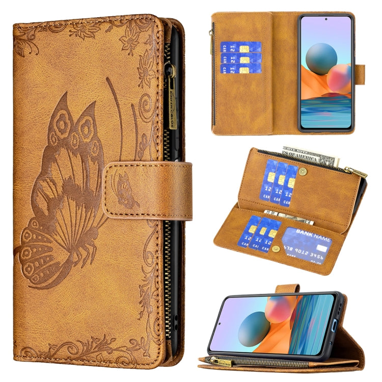Flying Butterfly Embossing Pattern Zipper Horizontal Flip Leather Case with Holder & Card Slots & Wallet, For Xiaomi Redmi 9A, For Xiaomi Redmi 9C, For Xiaomi Redmi 9, For Xiaomi Redmi Note 10 Pro, For Xiaomi Redmi Note 9 Pro Max                       ...