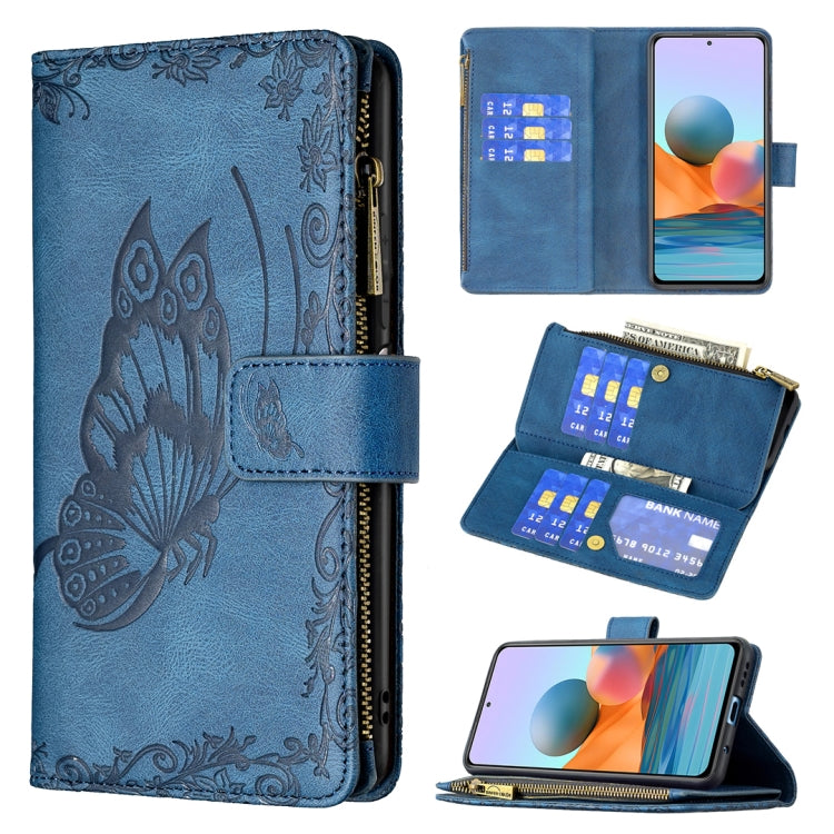 Flying Butterfly Embossing Pattern Zipper Horizontal Flip Leather Case with Holder & Card Slots & Wallet, For Xiaomi Redmi 9A, For Xiaomi Redmi 9C, For Xiaomi Redmi 9, For Xiaomi Redmi Note 10 Pro, For Xiaomi Redmi Note 9 Pro Max                       ...