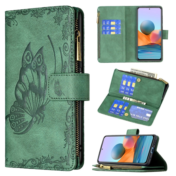 Flying Butterfly Embossing Pattern Zipper Horizontal Flip Leather Case with Holder & Card Slots & Wallet, For Xiaomi Redmi 9A, For Xiaomi Redmi 9C, For Xiaomi Redmi 9, For Xiaomi Redmi Note 10 Pro, For Xiaomi Redmi Note 9 Pro Max                       ...